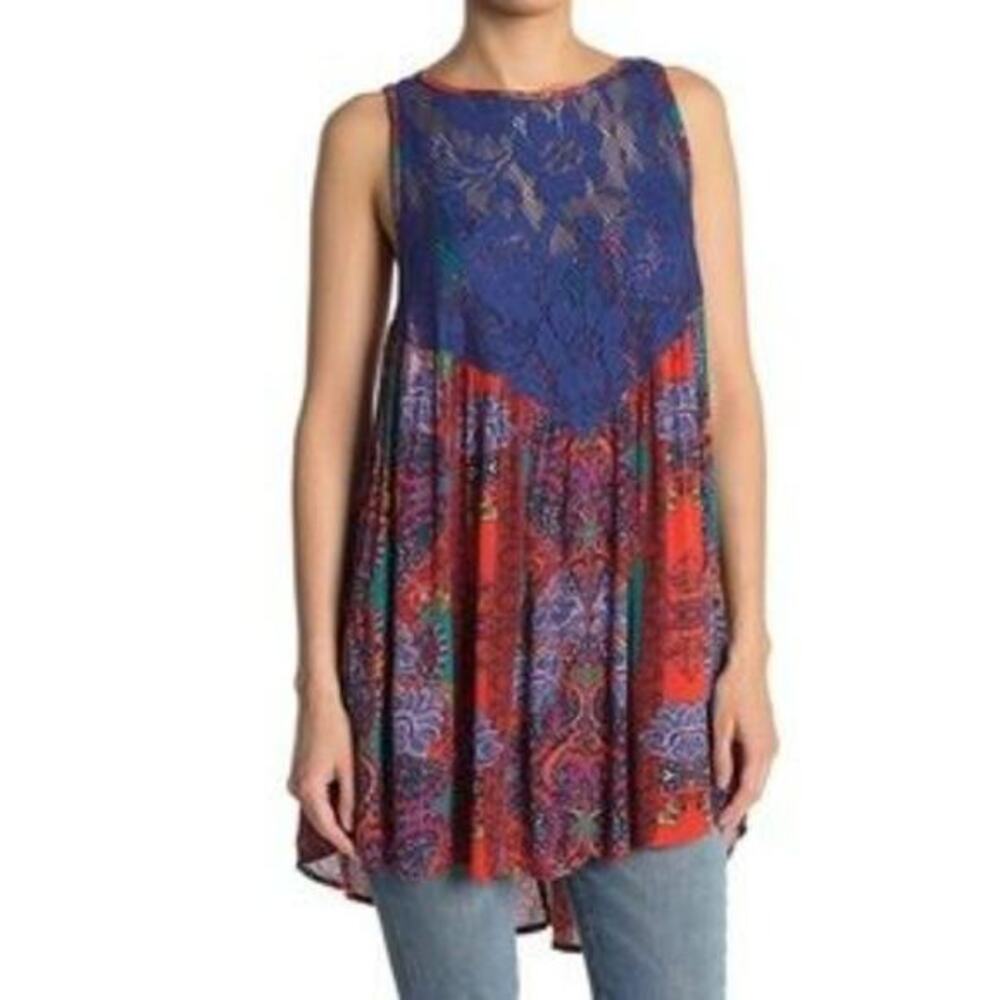 Free People Count Me In Trapeze Tunic Tank‎ Top NWT Size XS - Picture 6 of 6